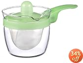iwaki パイレックス レンジのポット・緑茶ポット 茶こし付き グリーン 320ml 882-G