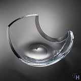 Nambe 13-by-9-1/2-Inch Crystal Slice Bowl