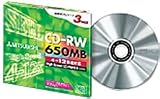 三菱化学 SW74EU3 CD-RW 650MB 3枚 スリムケース入り