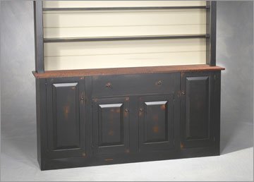 Chatham Furniture SB9074 (Rub Paint Black) Antique Reproductions Large Northshore Cupboard Base Fini