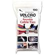 Velcro Reusable Self-Gripping Cable Ties, 0.5 Inches x 8 Inches Long, Black, 100 Ties per Pack (91140)