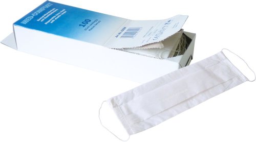 Mundschutz Gesichtsmasken weiss 100 St&uuml;ck in Box mit weichen Gummihalteb&auml;ndern Preisvergleich