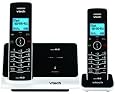 Vtech DECT 6.0 Black/White Expandable 2-Handset Cordless Phone System with Caller ID and Handset Speakerphone (LS6215-2)