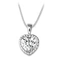 CUBIC ZIRCONIA NECKLACE - 8mm Heart Cut CZ Pendant Necklace