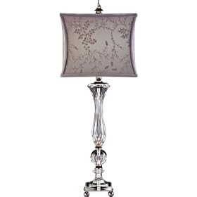 Schonbek Bocina Pewter Finish Crystal Buffet Table Lamp by Schonbek Worldwide Lighting