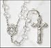 Crystal AB Faceted Glass Rosary for Men, Women or Children, Large Beads