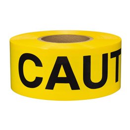 CAUTION Barricade Tape 1000' 1.5 mil (1 Roll) by Presco