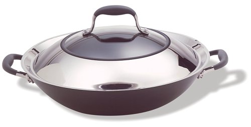 Anolon Advanced 14-Inch Covered Wok with Glass Lid