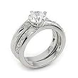 Curved CZ Wedding Set
