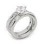Curved CZ Wedding Set