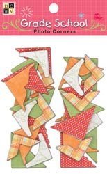 scrapbooking corners Discount Diecuts With A View Chipboard Photo Corners Grade School EM026-17; 3 Items/Order