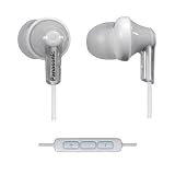 Panasonic RPHJC120EW Stereo Earphones with Remote & Mic for iPod, iPhone - White