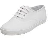  : Keds Women's Champion Sneaker, White Leather, 5.5 M