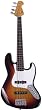 SX SJB-62 Short Scale Bass Guitar 3-Tone Sunburst Finish