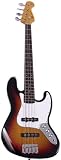 SX SJB-62 Short Scale Bass Guitar 3-Tone Sunburst Finish