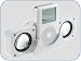 iTALKonline Portable Stereo Speakers For iPod 3G, iPod 4G, iPod Color, iPod Mini, iPod Nano, iPod Photo, iPod Shuffle, iPod Video, iPod Nano 2nd Generation with Mains Adapter - WHITE
