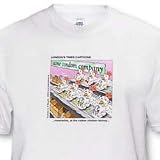 Londons Times Funny Bird Cartoons - Meanwhile At The Rubber Chicken Factor, Rated PG - T-Shirts
