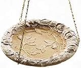 Rose Hanging Birdbath (Weathered Limestone)