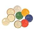Food Service Round Compartment Lunch Plate, 10-1/4" 3-Compartment Plate, Rainforest Green