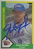Steve Swisher, Tidewater Tides - Mets Affiliate, 1990 CMC Autographed Card