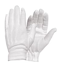 White or Black Cotton Gloves - Pair (Free Shipping on orders over $19.95)