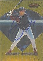Manny Ramirez, Cleveland Indians, 1996 Bowman's Best Autographed Card