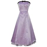50'sStraplessSatinFormalBridesmaidPromDress