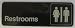 31J409X3YFL._SL75_ - Plastic Brown Restrooms Sign 9 X 3 - 