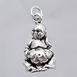 Small Buddha Three Dimensional Pendant or Charm in Sterling Silver, #11522