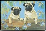 Pugs Pug Family Dogs Indoor / Outdoor Designer Doormat