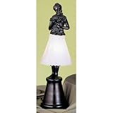 15 H Silhouette Lady with Cat Accent Lamp