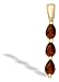 14K Yellow Gold Genuine Pear Garnet 3-Stone Pendant
