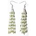 Silver Dangle Earring Made of Peridot Gemstone 3.75 inches (ers167)