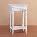 Kitchen & Housewares : Distressed-Style Side Table with White Antique Finish - Aspen Country Store