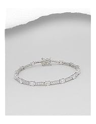 White CZ Bracelet In 92.5 Sterling Silver