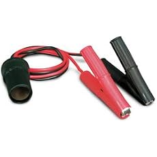 Roadpro 12V Battery Clip-On and Cigarette Lighter Adapter