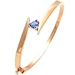 14K Yellow Gold Tanzanite Bangle Bracelet