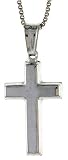 Sterling Silver Hollow Cross Pendant