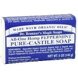 【ﾄﾞｸﾀｰﾌﾞﾛﾅｰｽﾞ ﾏｼﾞｯｸｿｰﾌﾟ】PURE‐CASTILE Bar SOAP Peppermint