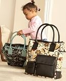 TippiToes Girl About Town Changing Bag Black-Cream