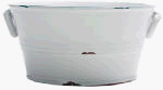 New England #14444036 8.75" White Tub Planter