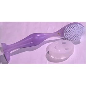 Frosted Smiley Guy Figure Bath Brush