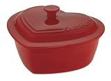 Cuisinart Chef's Classic Ceramic Bakeware 2-Quart Heart-Shaped Baker with Lid