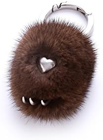 Key Chain Bear's paw, Brown Mink Fur Design By Ella Liu, Fashion accessory, Bag and Key Charm