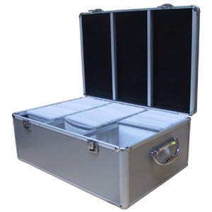 Childrens Toyshop  Electronics : CD DVD ALUMINIUM DJ FLIGHT CASE SILVER -HOLDS 500 WITH SLEEVES