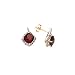 10K Yellow Gold 0.06 ct. Diamond with 1 3/4 ct. Smoky Topaz Earrings