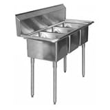 3 Compartment Sink Stainless for C-Store-Deli