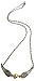 Double Angel Winged Silver Necklace with Centre Faux Golded Bead