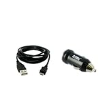EMPIRE® Nokia 808 PureView 8' USB Data Cable (Black) + USB Car Charger Adapter [EMPIRE® Packaging]