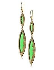 MELINDA MARIA "Sassy Collection" Emerald Sassy Marquis Earrings